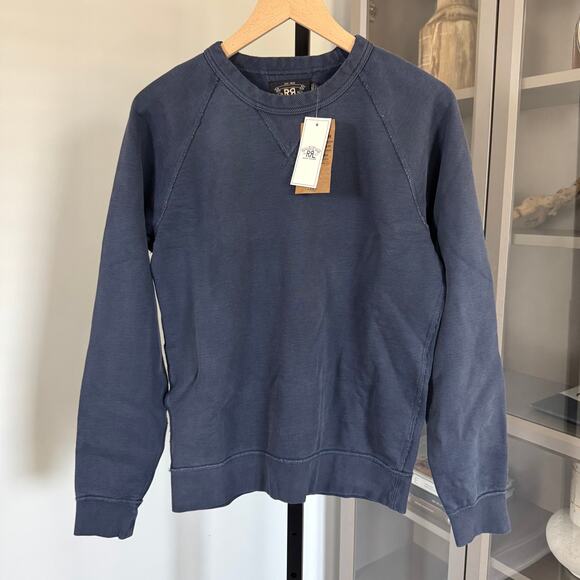 RRL Ralph Lauren Double RL Winter Seas V Sweatshirt M NEW Heavy Raglan Crewneck - Picture 1 of 6